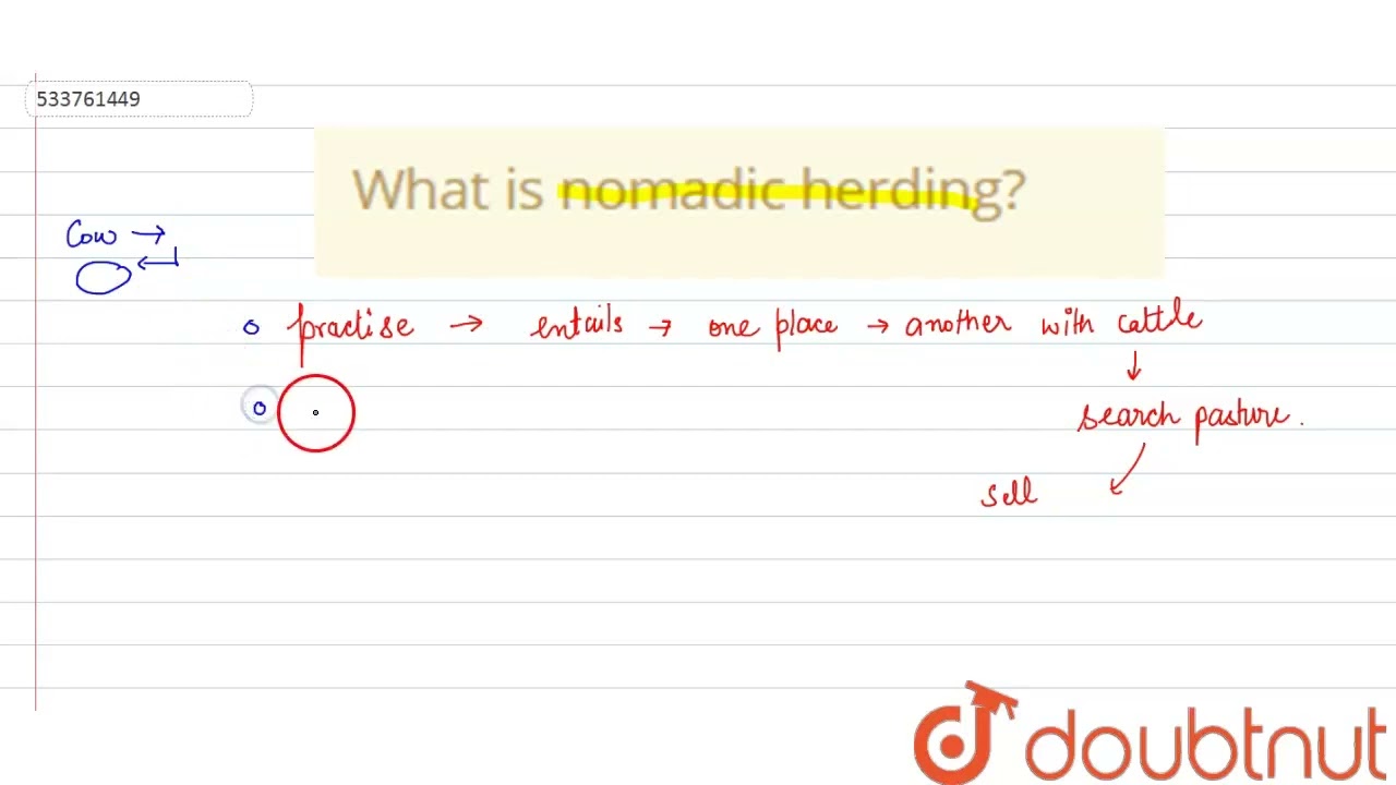 What is nomadic herding?  | CLASS 12 | PRIMARY ACTIVITIES | GEOGRAPHY | Doubtnut