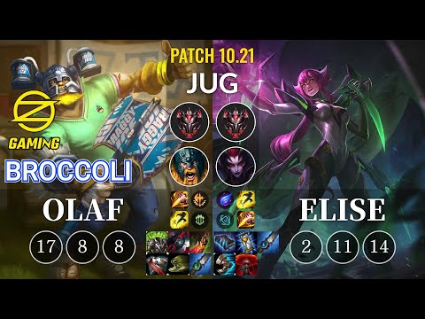 OZ BroCColi Olaf vs Elise Jungle - KR Patch 10.21