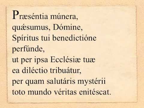 In vigilia Pentecostes - Oratio super oblata