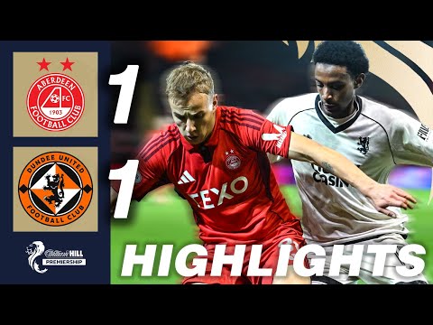 Aberdeen 1-1 Dundee United | HIGHLIGHTS | William Hill Premiership