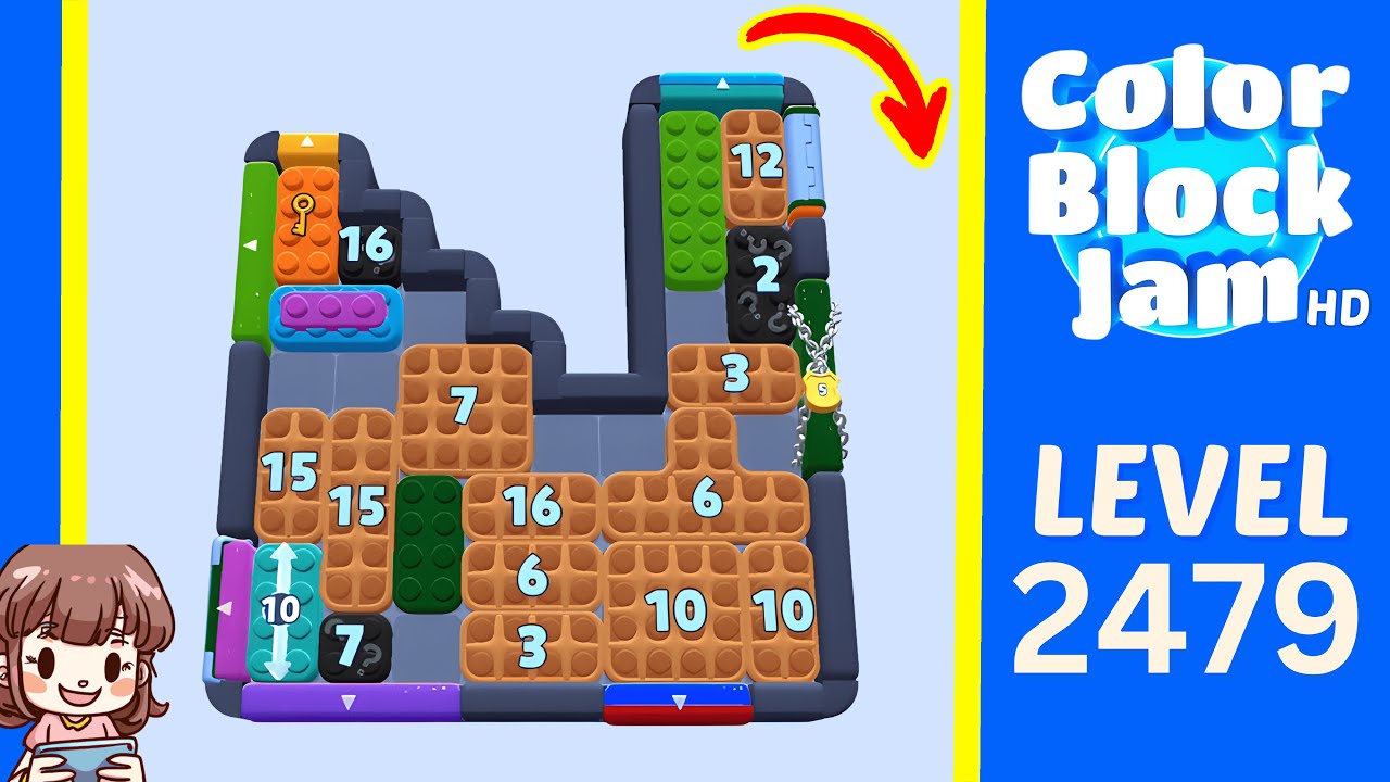 Руководство по уровню 2479 - Решение Color Block Jam