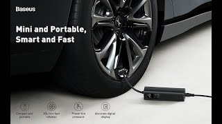 Автомобільний компресор Baseus Super Mini Inflator Pump Black — відео 1