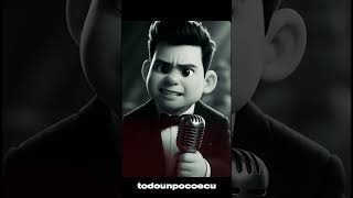 Luis Miguel cantando &quot;Por debajo de la mesa&quot; en un mundo mágico estilo Pixar en 3D.