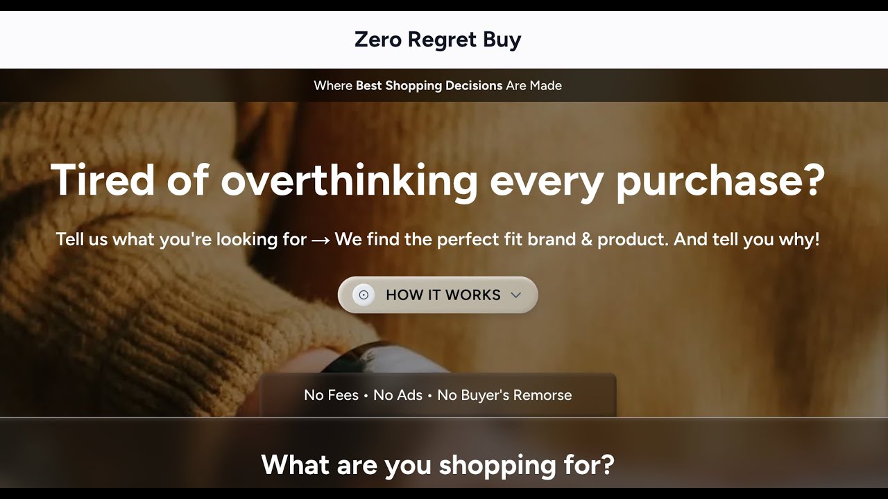 Zero Regret Buy video thumbnail