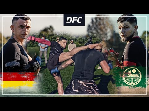 Chechen STREETFIGHTER vs German BOXER | MMA Streetfight | DFC