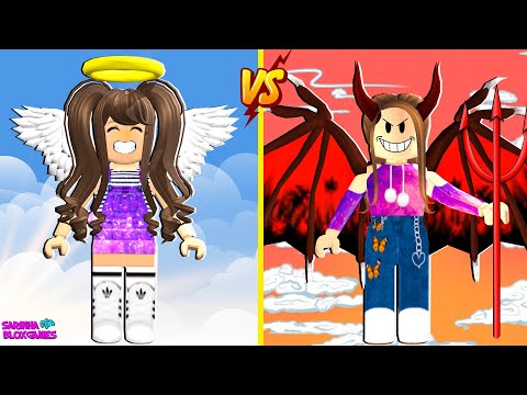 BATTLE OF GOOD vs EVIL in ROBLOX - Angels vs Devils Obby 😈