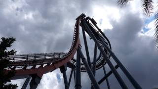 preview picture of video 'Busch Gardens Tampa Bay Florida - Sheikra Dive Rollercoaster Vertical Drop - RAW Clip'