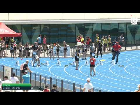 U13 Girls 100m Heat 2: 2021 State Combined Events Championships // LAVicTV