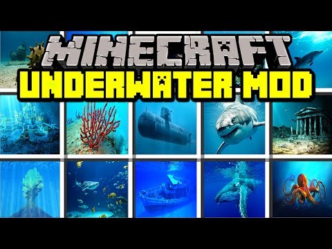 Minecraft UNDERWATER MOD! | DISCOVER LOST CITY, TREASURES, SHARKS, & MORE ! | Modded Mini-Game