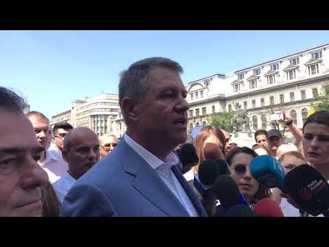 Mediafax 10 August - Iohannis: Acum un an, Guvernul pesedist şi-a atacat proprii cetăţeni,
