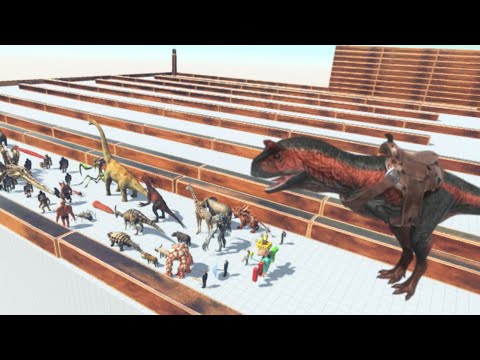 Escape From Alien CARNOTAURUS   -Animal revolt battle Simulator,ARBS #animalrevoltbattle