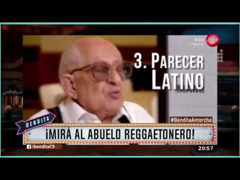 ¡Mirá al abuelo reggaetonero!