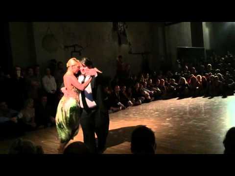  Alejandra Mantinan  and  Aoniken Quiroga  are  dancing  to  a  milonga  at  Athens TangoLovers  in  2016
