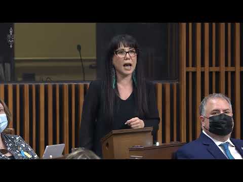Winnipeg Centre MP Leah Gazan in HOC March 25, 2022