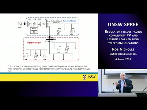 UNSW SPREE 201608-04 Rob Nicholls - Regulatory issues facing community PV