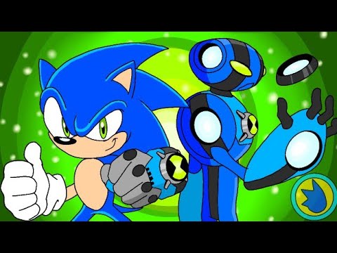 Sonic transforms into Ultimate Echo Echo from Ben 10