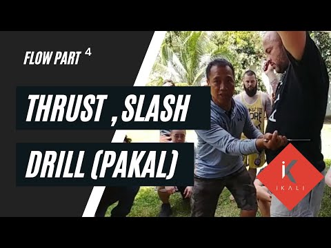 16.2 Drill your Thrust & Slash movements (Pakal)  |  Filipino Martial Arts Flow Part 4