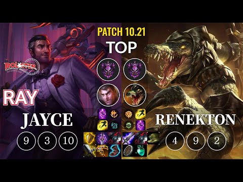 KT Ray Jayce vs Renekton Top - KR Patch 10.21