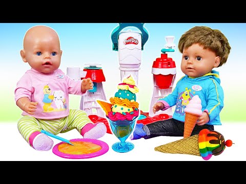 Кукла БЕБИ БОН и Братик на кухне! - Весёлые игры готовить. Пупсик Baby Born в видео для детей