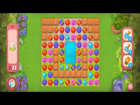 Gardenscapes gameplay level 43 - 45 || Hard level