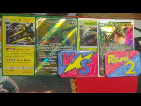 Rayquaza GX Vikavolt VS Rayquaza GX Venusaur Round 2 - Ultimate Pokemon Battle League