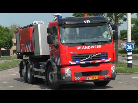 Brandweer Oss, Heesch, Berghem en Officier Van Dienst Brandweer met spoed naar verschillende branden