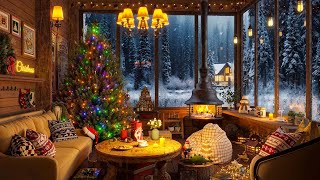 Instrumental Christmas Music with Crackling Fireplace 🎄🔥🎅 Relaxing Fireplace Ambience