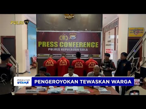 POLRES KEPULAUAN SULA UNGKAP KASUS PENGEROYOKAN BERUJUNG KEMATIAN WARGA