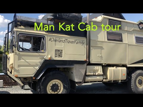Inside of the Cabine of our Man Kat RV Camper truck | 10 000 words of inspiration