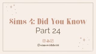 Sims 4: Did You Know? Part 24 - Changing Camera Controls | #shorts