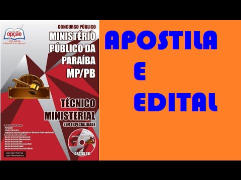 Edital e Apostila Concurso MP PB 2015 Técnico Ministerial
