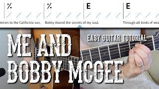 "Me and Bobby McGee" Easy Guitar Tutorial | Kris Kristofferson/Janis Joplin - 3 Chord Song