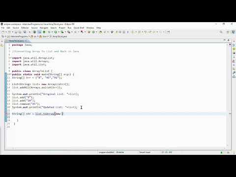 Java Converting Array To List Back