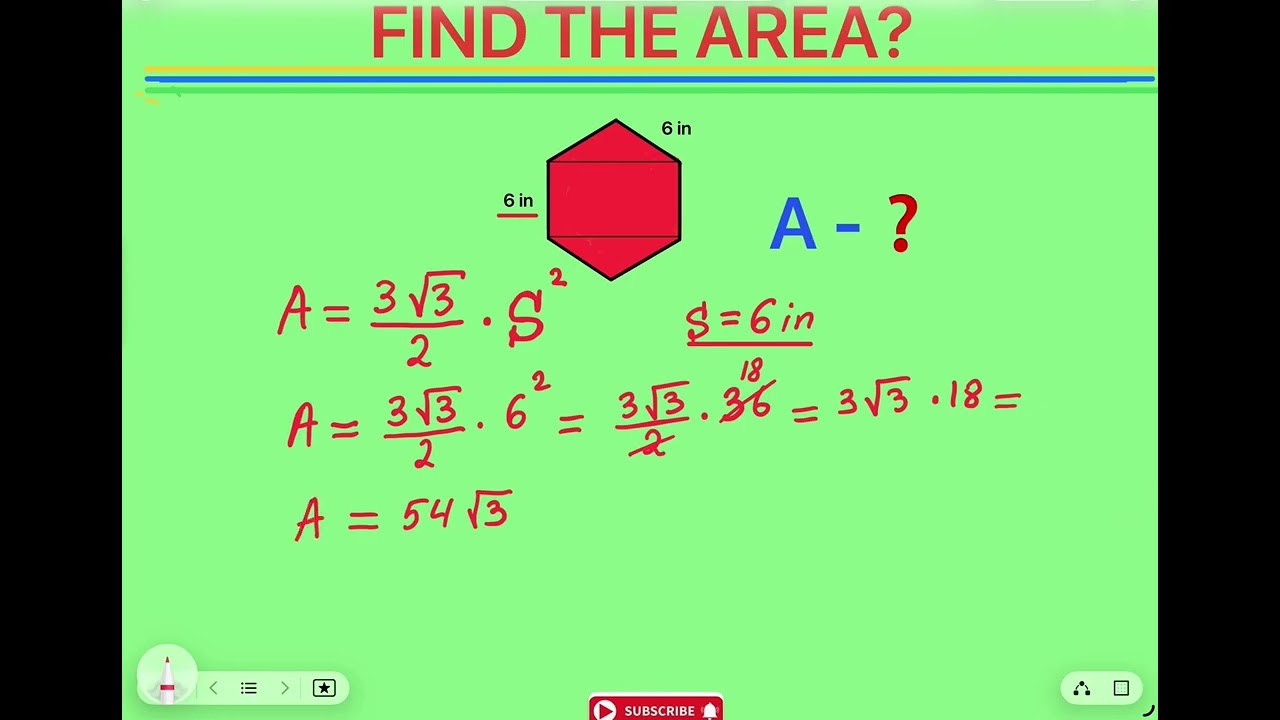 FIND THE AREA OF THE HEXAGON #maths #geometrydash #education #foryou #motivation #shorts 