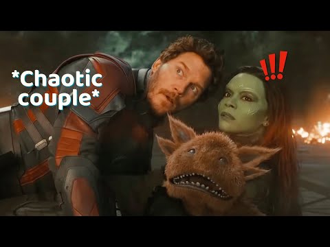 peter and gamora being chaotic couple