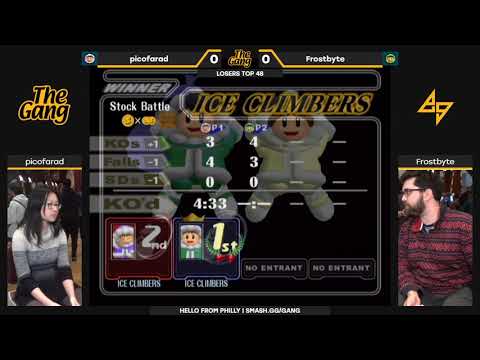 The Gang: Losers Top 48 — Picofarad (Blue/Pink ICs) vs. Frostbyte (Green/Yellow ICs) — SSBM Singles