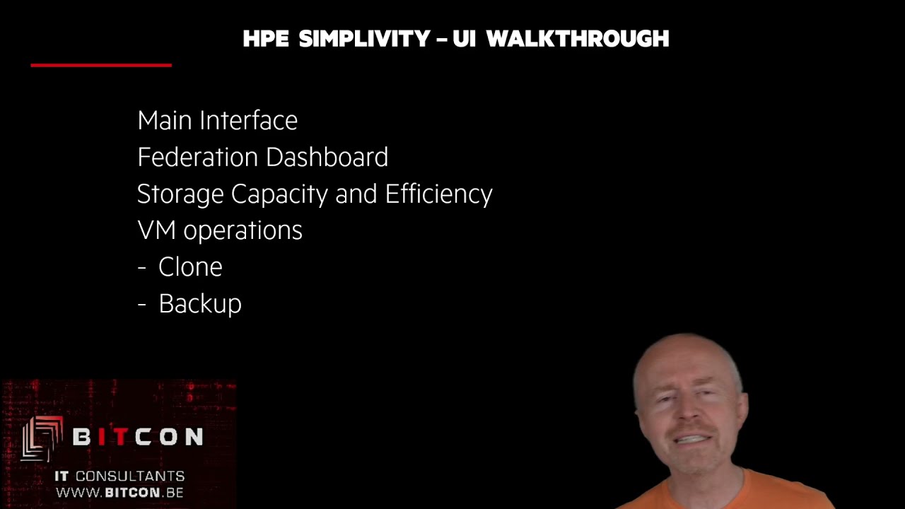 Walk-through of the HPE SimpliVity UI