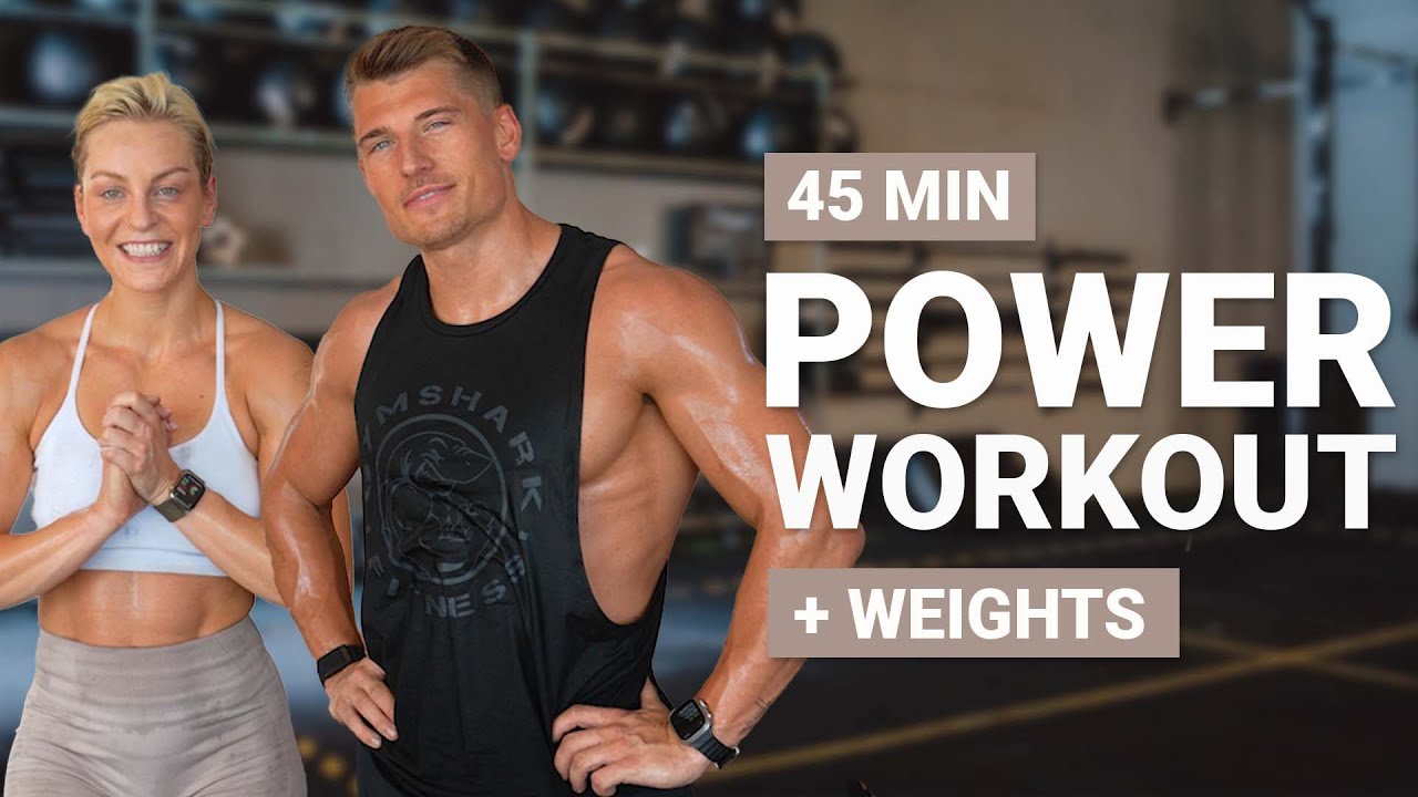 45 MIN POWER WORKOUT | Strength + Conditioning  | Full Body DB Workout | + Weights w./ @alex_kukla 