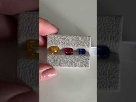 Yellow sapphire, red spinel, blue sapphire for bazel ring.Customer’sdilemma. Need your opinion💛❤️💙