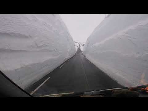 Sognefjell road Norway may 20th 2020, the place with the 14 meter snowwall