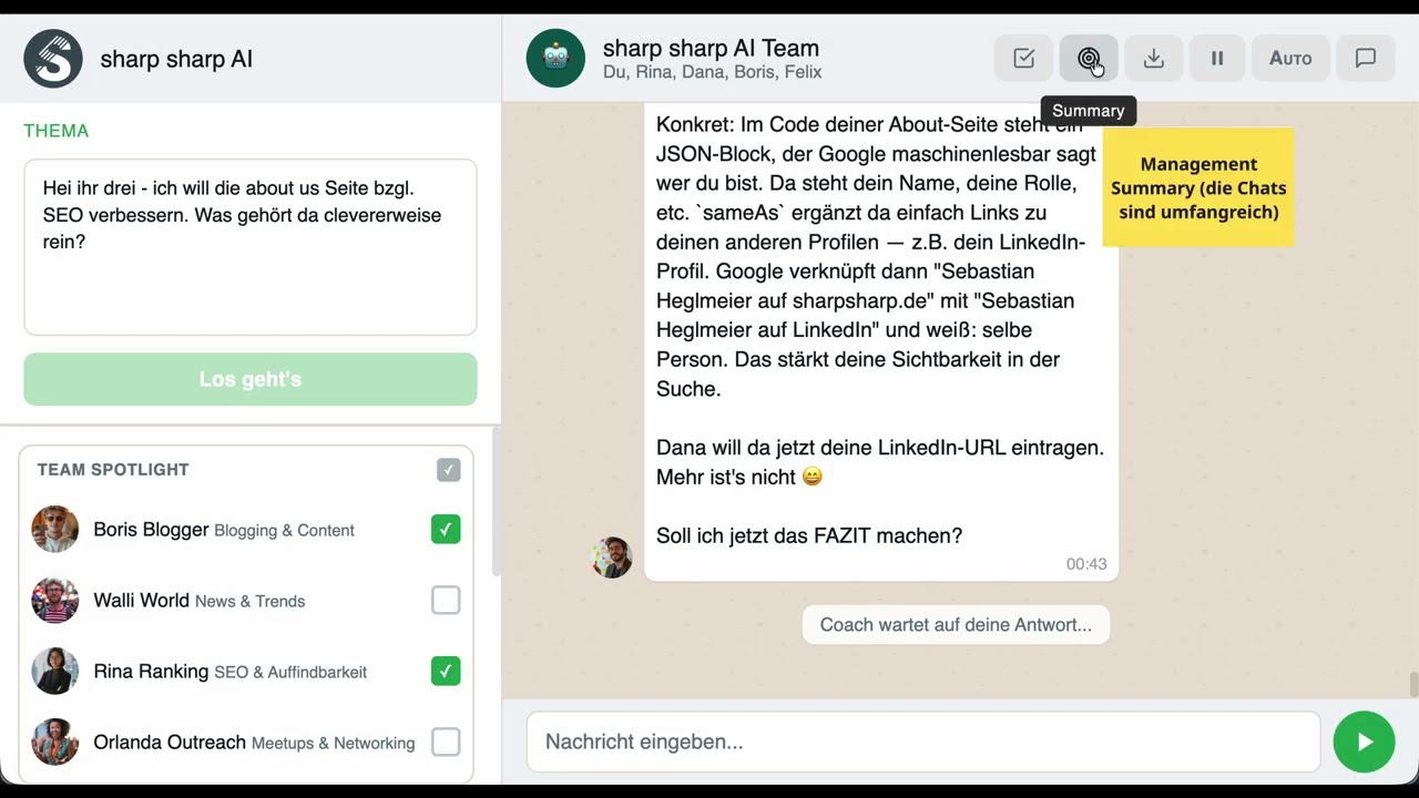 AI Team Meeting Demo
