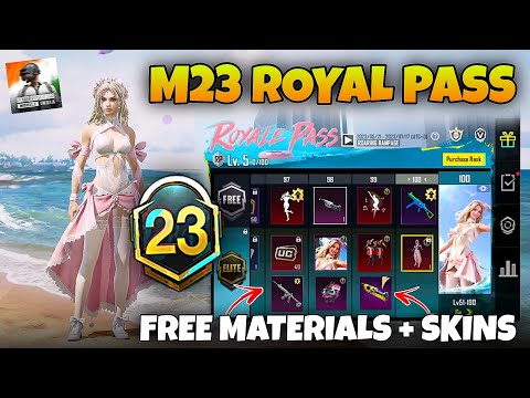 BGMI M23 ROYAL PASS | FREE MATERIALS AND UPGRADABLE SKINS IN THE BGMI NEXT RP 🔥