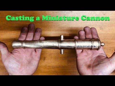 Sand Casting a Miniature Bronze Cannon - ASMR Bronze Metal Melting - Recorded in 4k