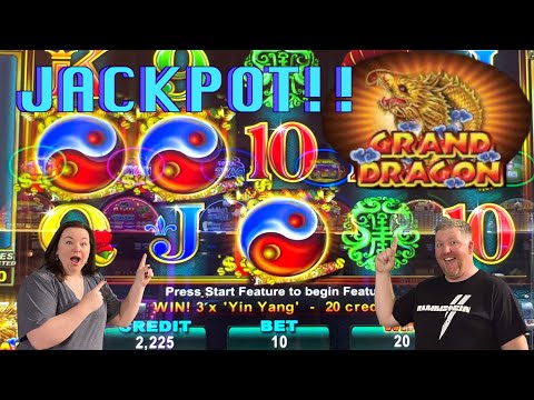 RETRIGGERED MY WAY TO A HANDPAY IN THE HIGH LIMIT ROOM! GRAND DRAGON KEPT GIVING ME A BONUS!