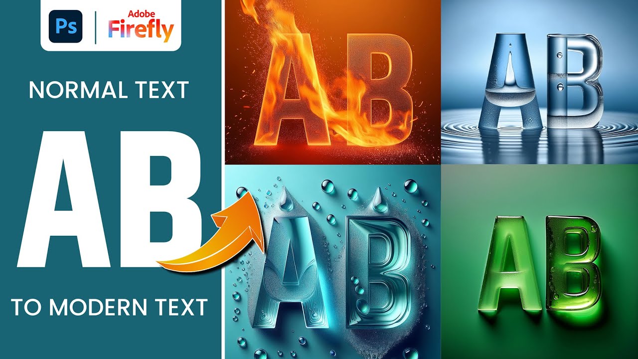 Generate Text Font Using AI - Firefly Image Generator | AI Generated Font