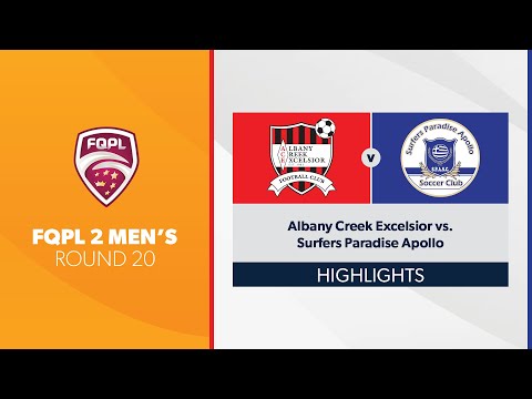 FQPL 2 Men's R20 - Albany Creek Excelsior vs. Surfers Paradise Apollo Highlights