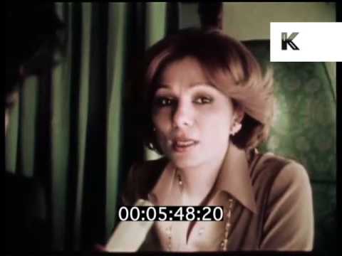1970s Shahbanu Farah Pahlavi on Private Jet to Jordan