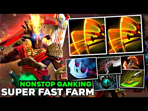 Super Fast Farm Juggernaut BattleFury Extreme Late Game Nonstop Ganking - Dota 2