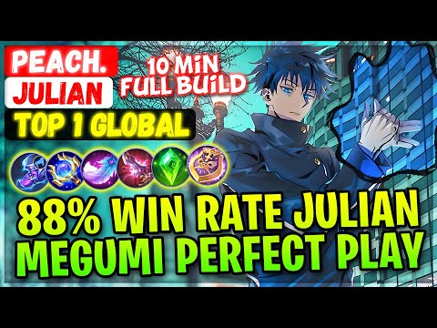 88% Win Rate Julian. Megumi Perfect Play [ Top 1 Global Julian ] Peach. - Mobile Legends Build