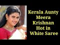 Kerala Aunty Meera Krishnan Hot In White Saree